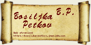 Bosiljka Petkov vizit kartica